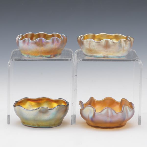 FOUR TIFFANY STUDIOS FAVRILE
