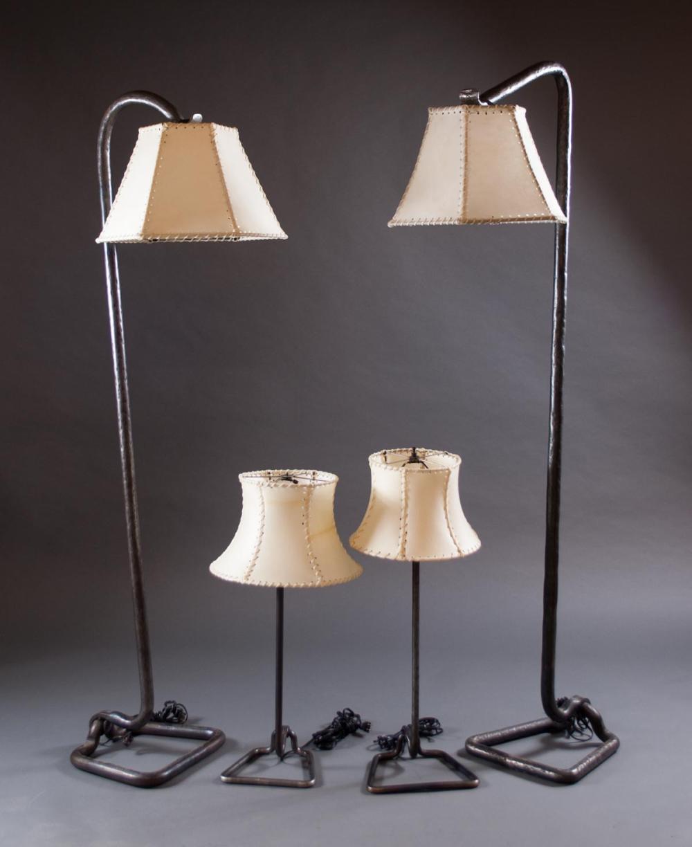 FOUR TIMBERLINE LODGE LAMPS,