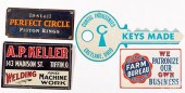 FOUR TIN ADVERTISING SIGNS, 20