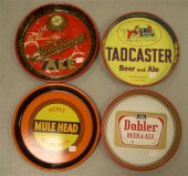 Four tin beer trays including: