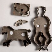 FOUR TIN COOKIE CUTTERSFour ti
