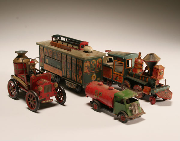 Four tin litho friction and wind up