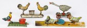 FOUR TIN LITHOGRAPH PENNY TOYS