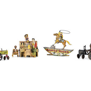 Four Tin Lithograph Windup Toys