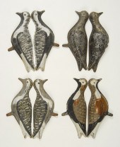 FOUR TIN PLOVER DECOYSUsed on