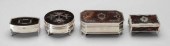 Four tortoise jewelry boxes, a