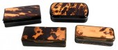 FOUR TORTOISESHELL AND HORN BO