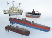 Four toy boats    20th century
