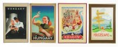 FOUR TRAVEL POSTERS.  Lithogra