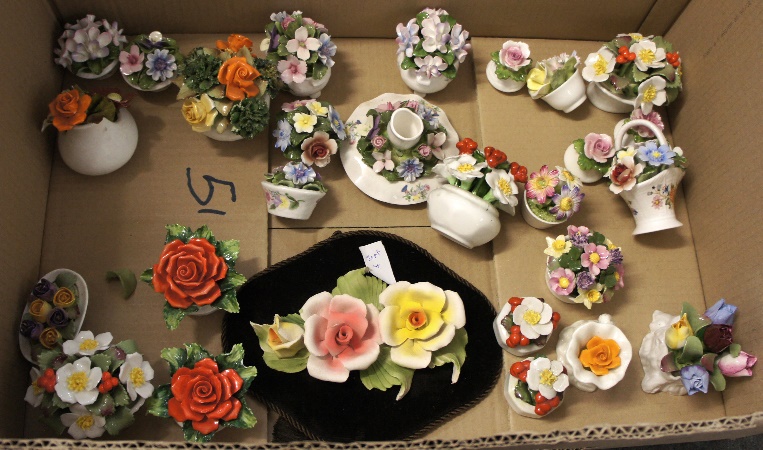 Four Trays of Aynsley Flowers Pot