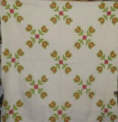 "FOUR TULIP" PATTERN APPLIQUED