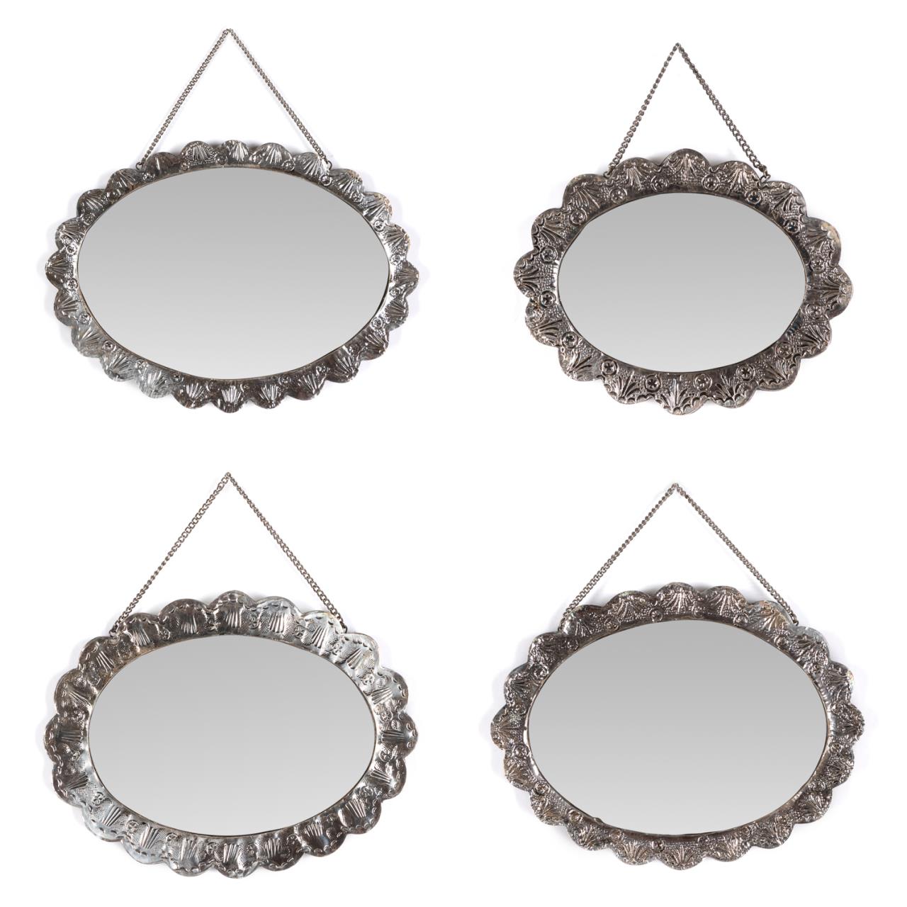 FOUR TURKISH 900 SILVER MIRRORS & 3