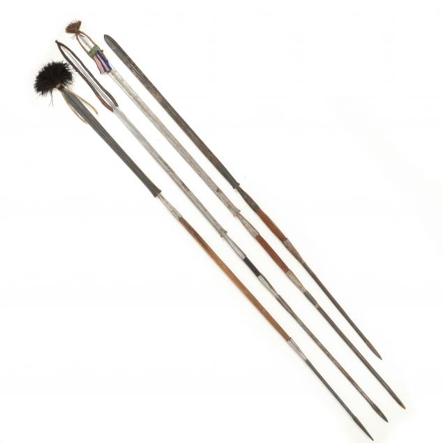 FOUR UNATTRIBUTED AFRICAN SPEARS