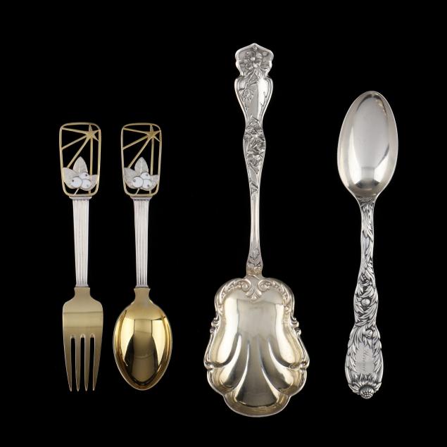 FOUR UNIQUE PIECES OF STERLING