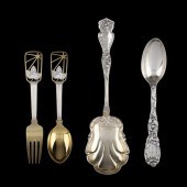 FOUR UNIQUE PIECES OF STERLING