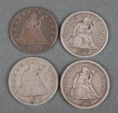 Four United States silver twen
