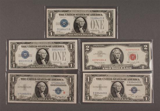 Four United States small-size $1.00