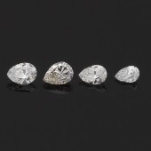 FOUR UNMOUNTED 1.00 CT TOTAL P