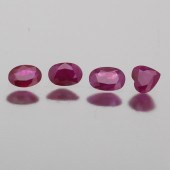 FOUR UNMOUNTED 2.14 CT TOTAL B