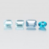 FOUR UNMOUNTED 77.50 CARAT TOT