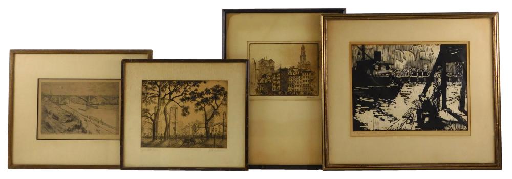 FOUR URBAN LANDSCAPE PRINTS: THE