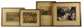 FOUR URBAN LANDSCAPE PRINTS: T