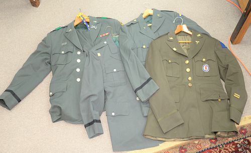 FOUR US MILITARY SUITS AND