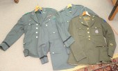 FOUR US MILITARY SUITS AND JAC