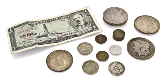 * Four U.S. Silver Dollars Morgan
