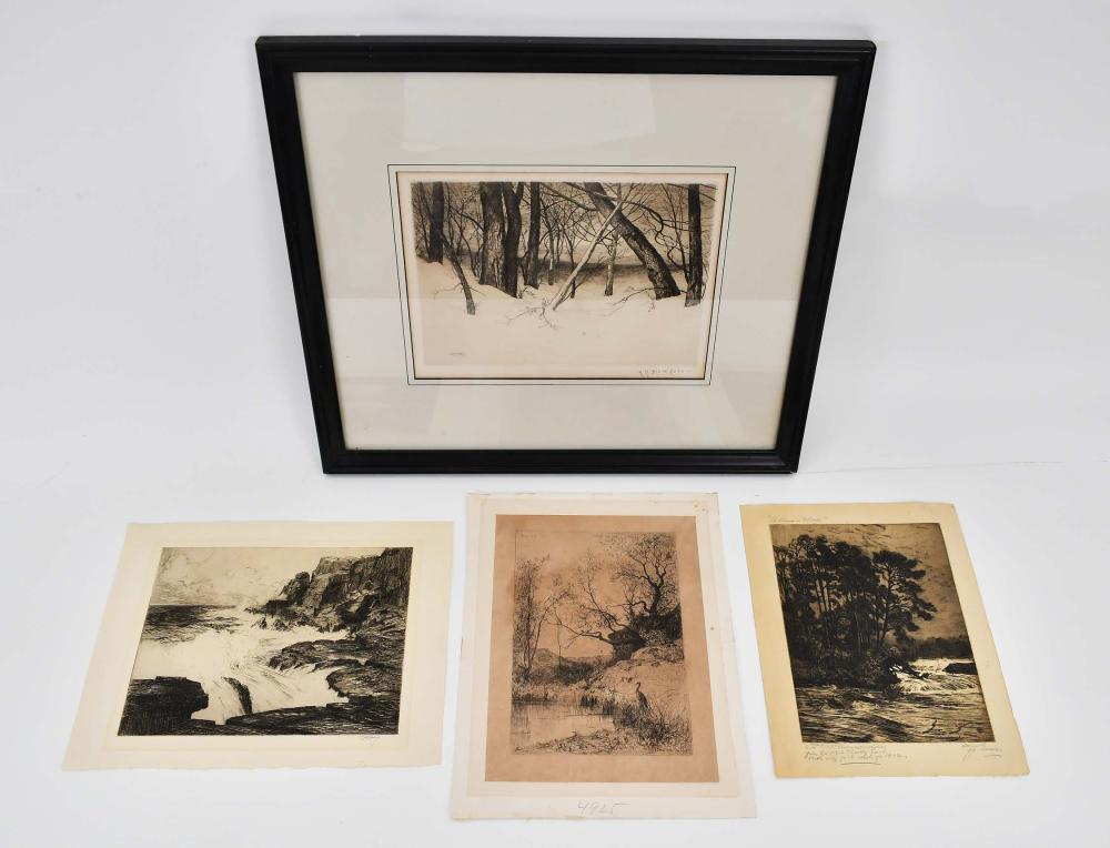 FOUR VARIED LANDSCAPE ETCHINGSThe
