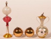 FOUR VARIOUS CHRISTMAS ORNAMEN