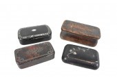 FOUR VARIOUS SMALL BOXES LATE