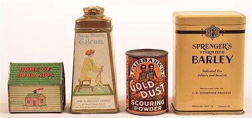 FOUR VARIOUS VINTAGE TINS.Four