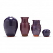 FOUR VASES, BEN OWEN III, (SEA