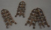 FOUR VENETIAN WROUGHT IRON ARC