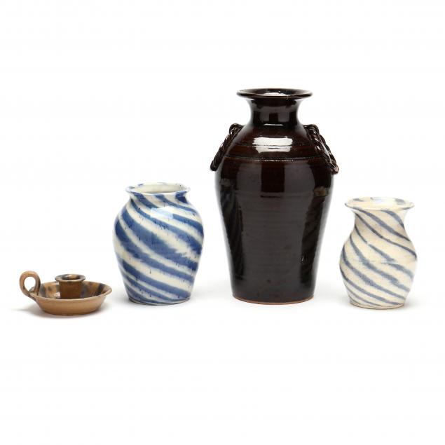 FOUR VESSELS BY CHARLES LISK (B.