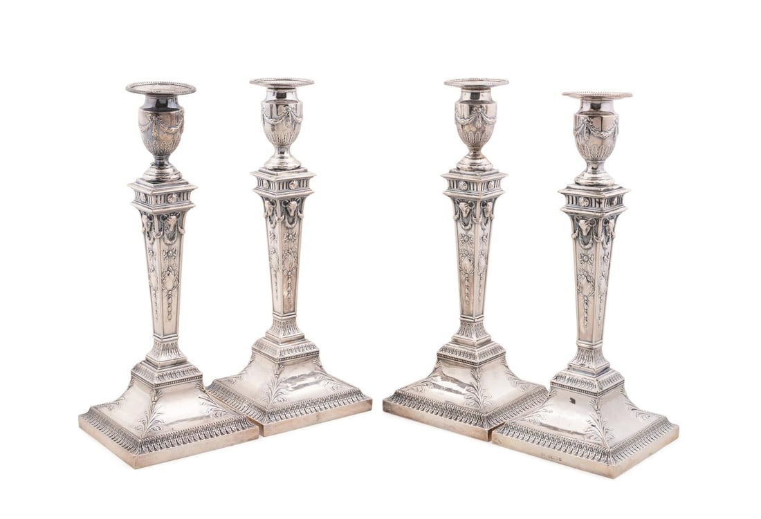 FOUR VICTORIAN ADAMS STYLE SILVER