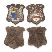 FOUR VICTORIAN CARVED WOOD AND
