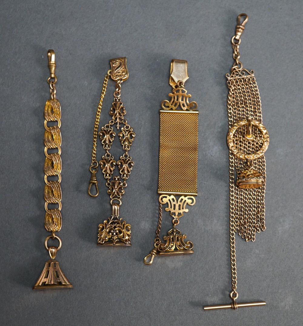 FOUR VICTORIAN GOLD-FILLED WATCH