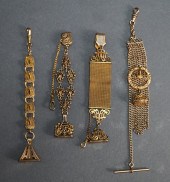 FOUR VICTORIAN GOLD-FILLED WAT