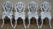 FOUR VICTORIAN STYLE WHITE PAI