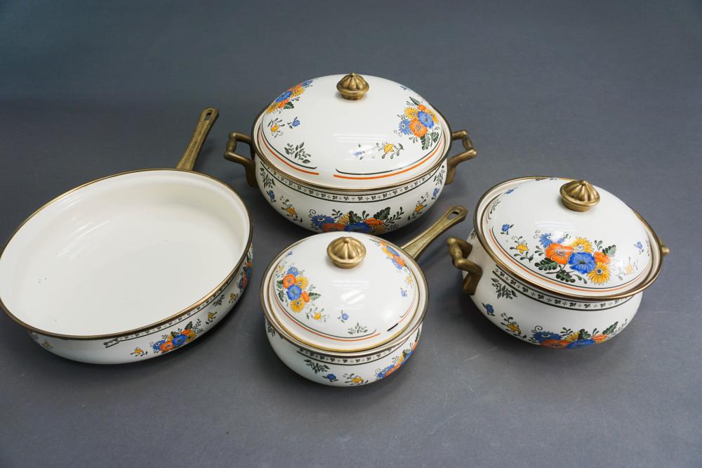 FOUR VILLEROY & BOCH ENAMEL