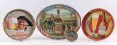 FOUR VINTAGE BEER TRAYS 20TH C