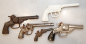 FOUR VINTAGE CAST METAL CAPGUN