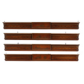 FOUR VINTAGE CHINOISERIE MAHOG