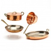 FOUR VINTAGE COPPER KITCHEN CO