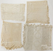 FOUR VINTAGE CROCHET BEDSPREAD