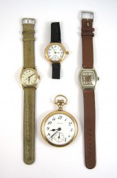FOUR VINTAGE ELGIN WATCHES: MO