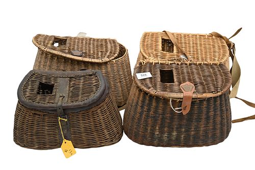FOUR VINTAGE FISHING CREELSFour