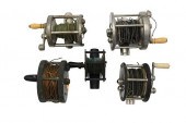 FOUR VINTAGE FLY AND BAIT CAST